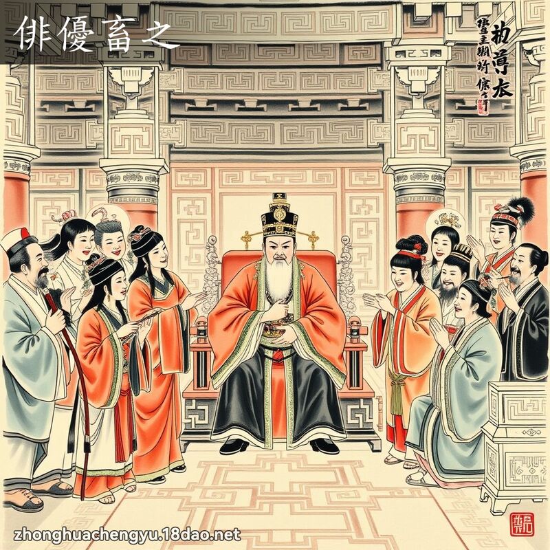 俳优畜之 - 中华成语配图