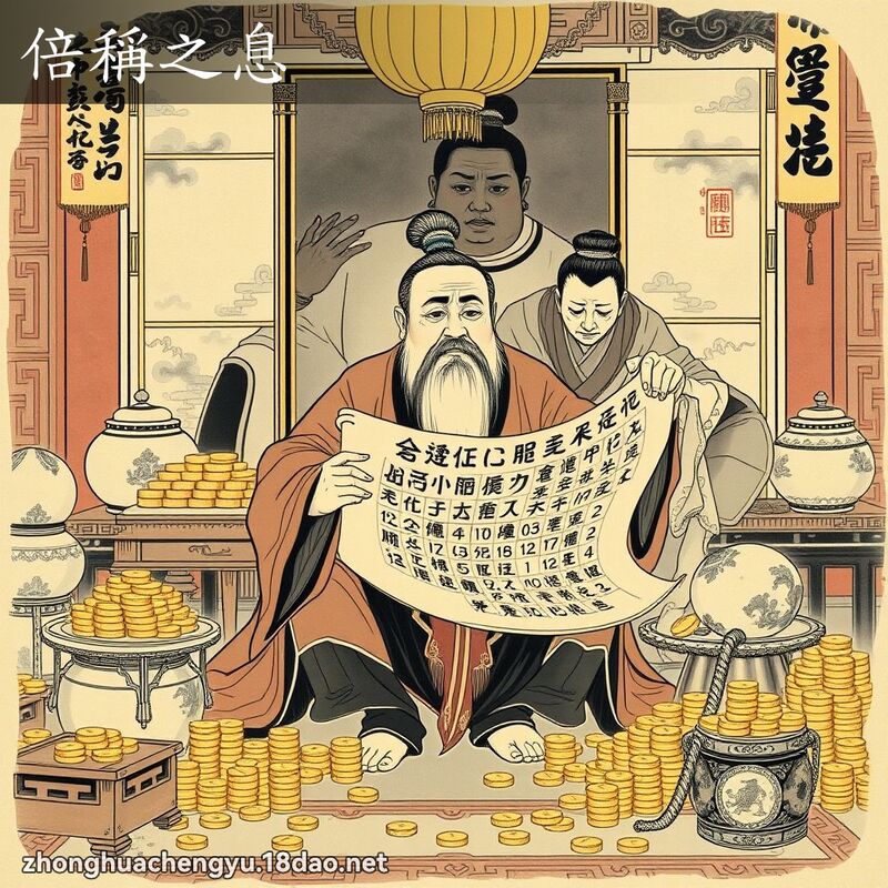 倍稱之息 - 中華成語配圖