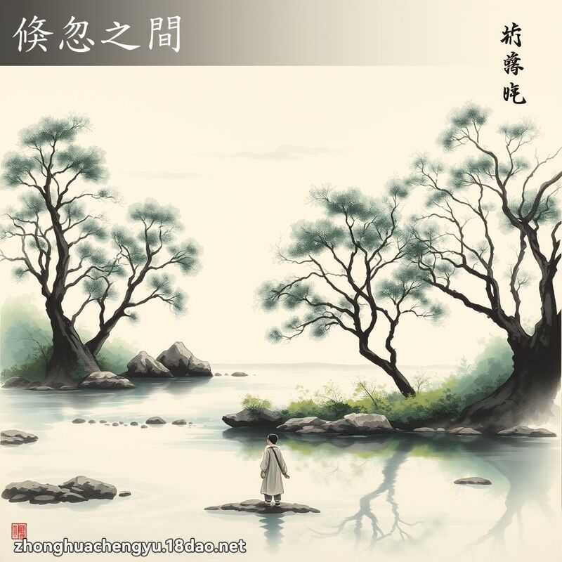 倏忽之間 - 中華成語配圖