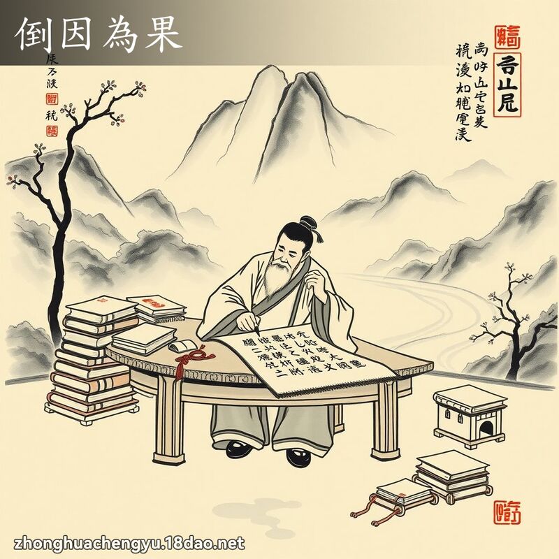 倒因為果 - 中華成語配圖