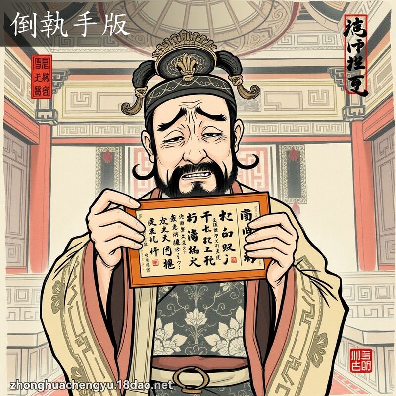倒執手版 - 中華成語配圖