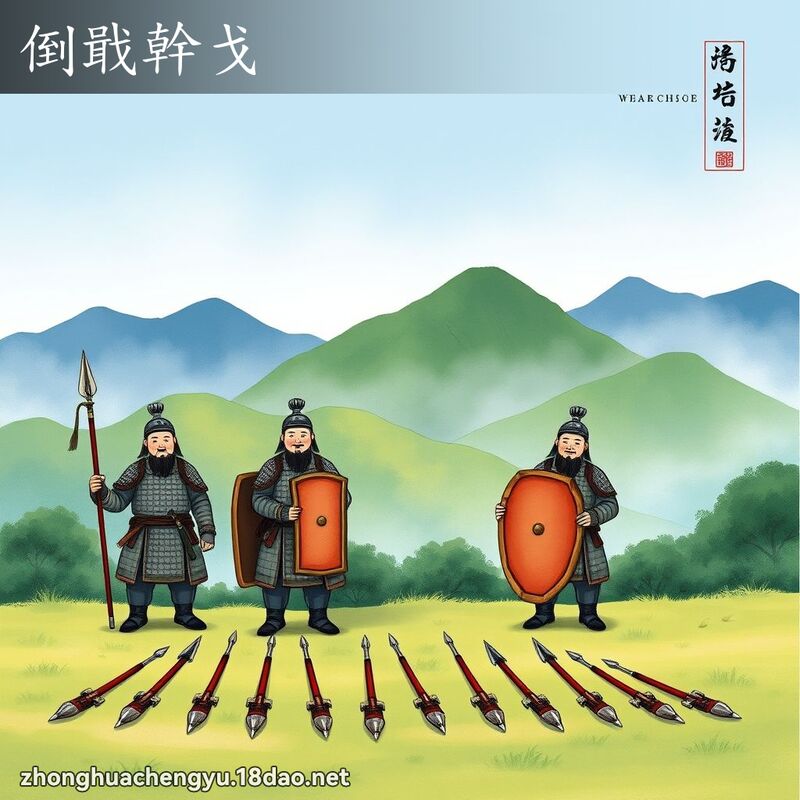 倒戢幹戈 - 中華成語配圖