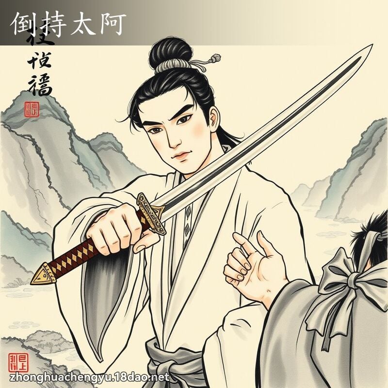 倒持太阿 - 中華成語配圖