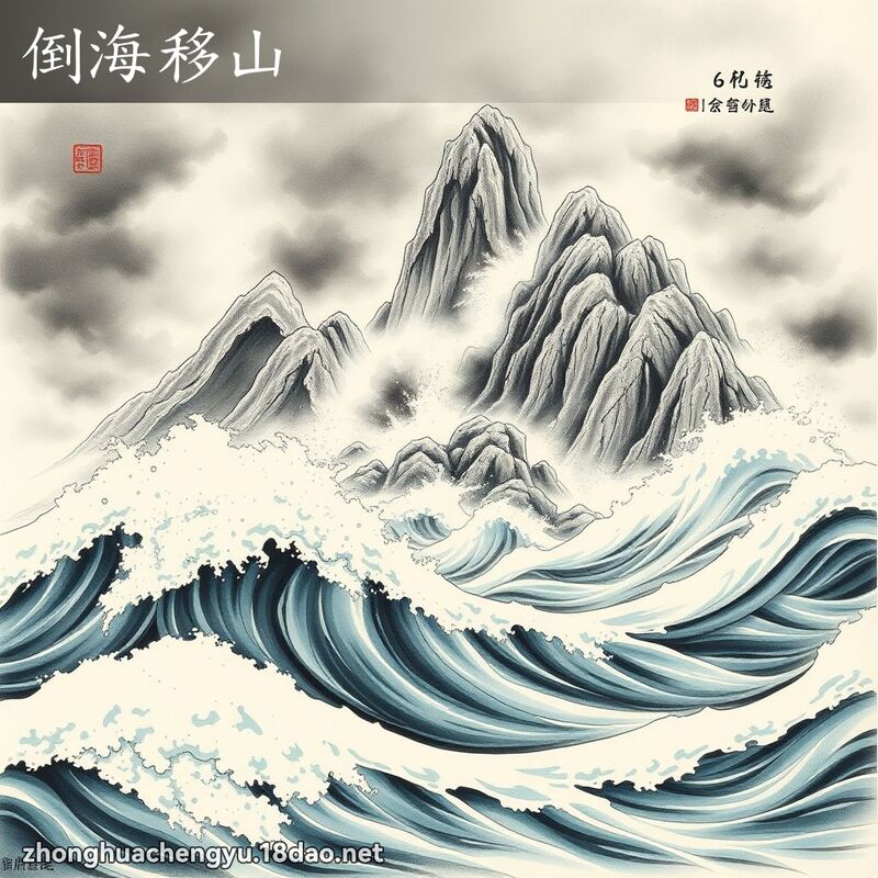 倒海移山 - 中華成語配圖