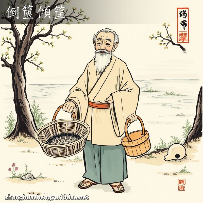 倒篋傾筐 - 中華成語配圖