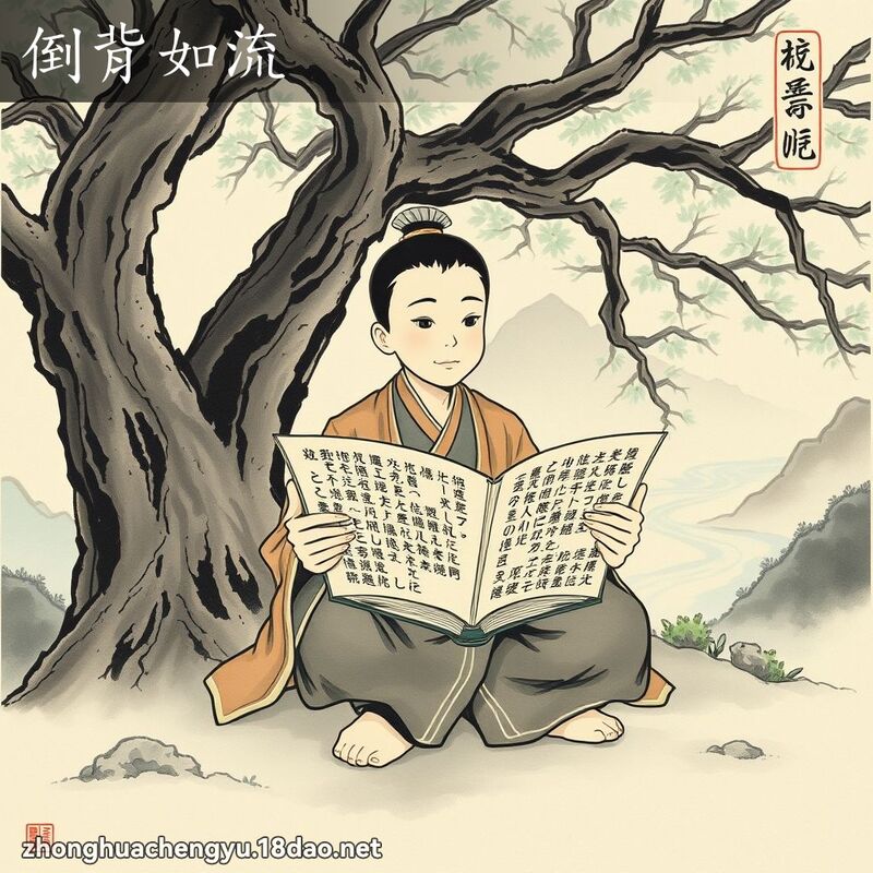 倒背如流 - 中華成語配圖