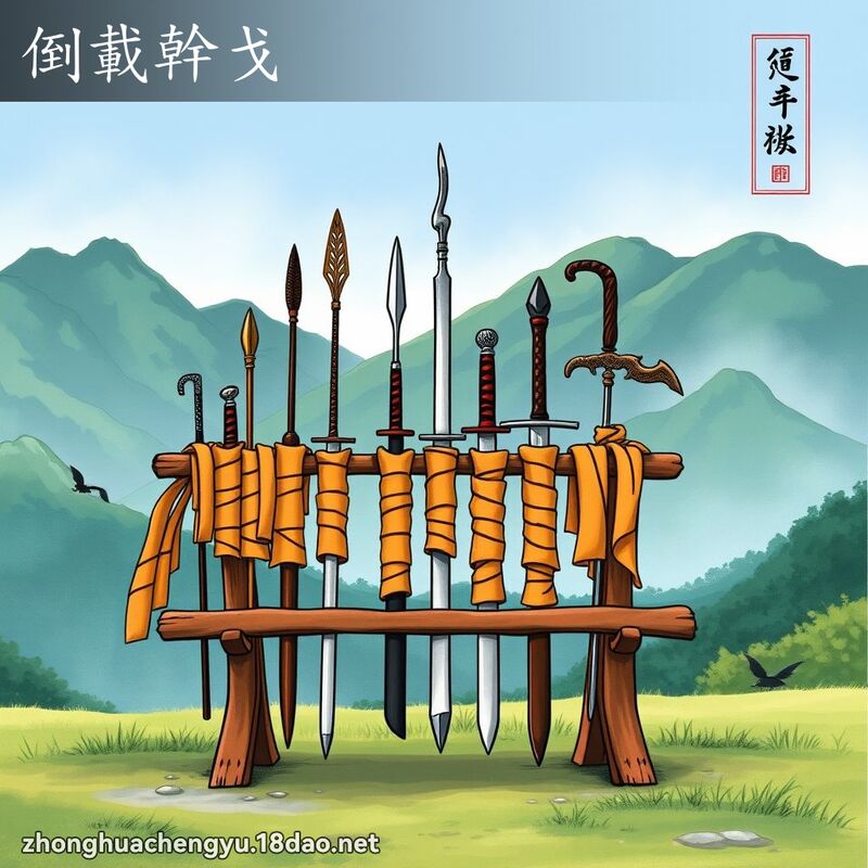 倒載幹戈 - 中華成語配圖