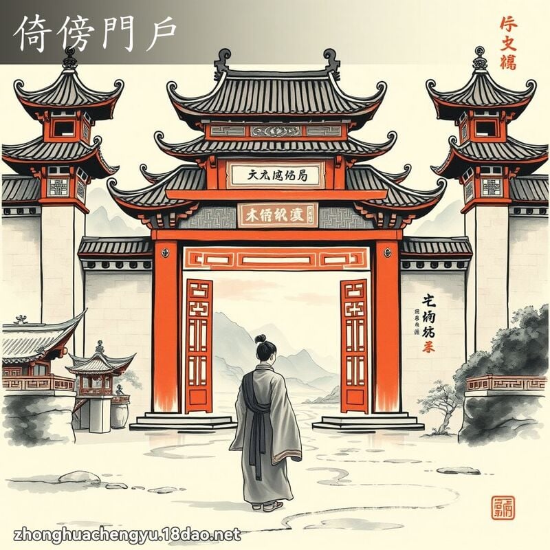 倚傍门户 - 中华成语配图
