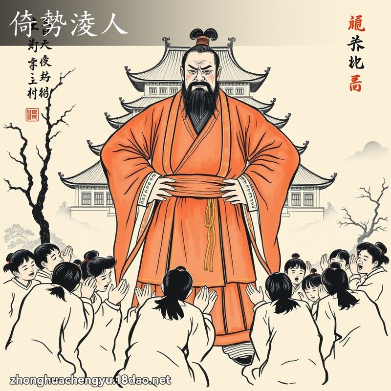 倚势凌人 - 中华成语配图