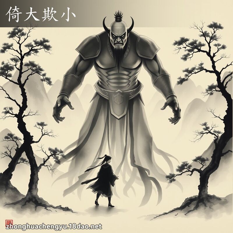 倚大欺小 - 中华成语配图