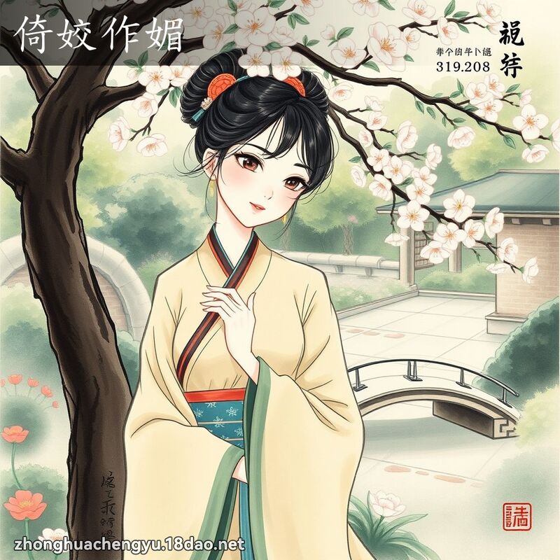 倚姣作媚 - 中華成語配圖