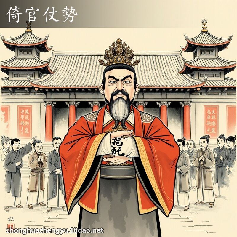 倚官仗勢 - 中華成語配圖
