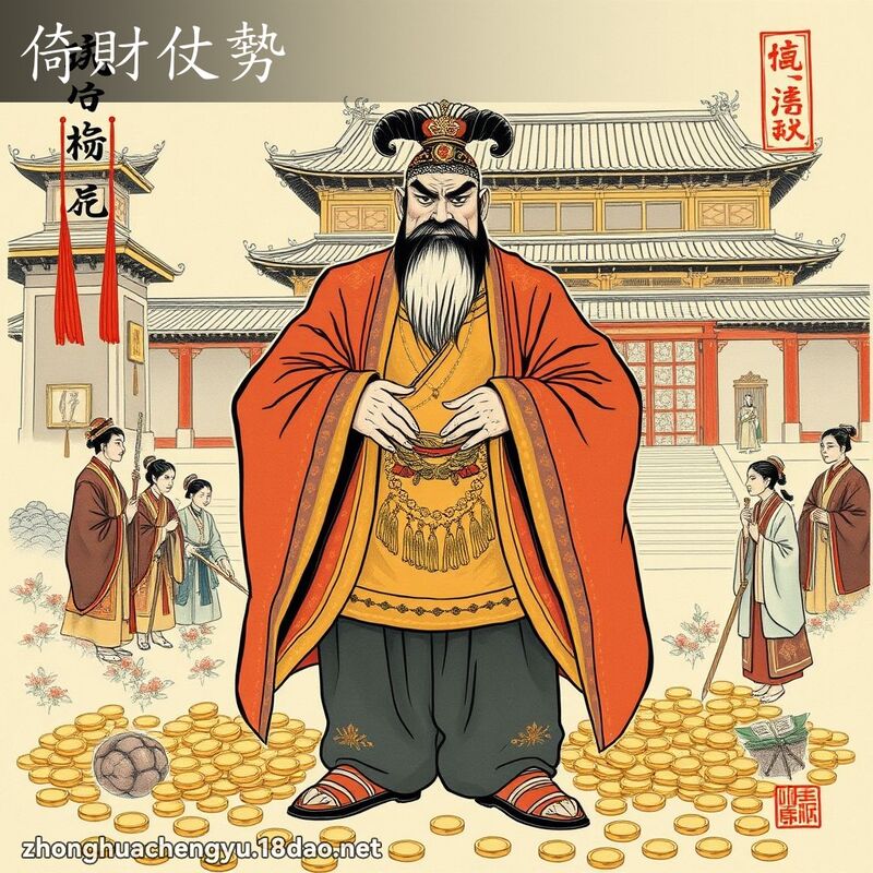 倚财仗势 - 中华成语配图