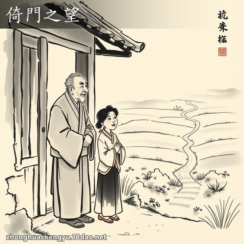 倚门之望 - 中华成语配图