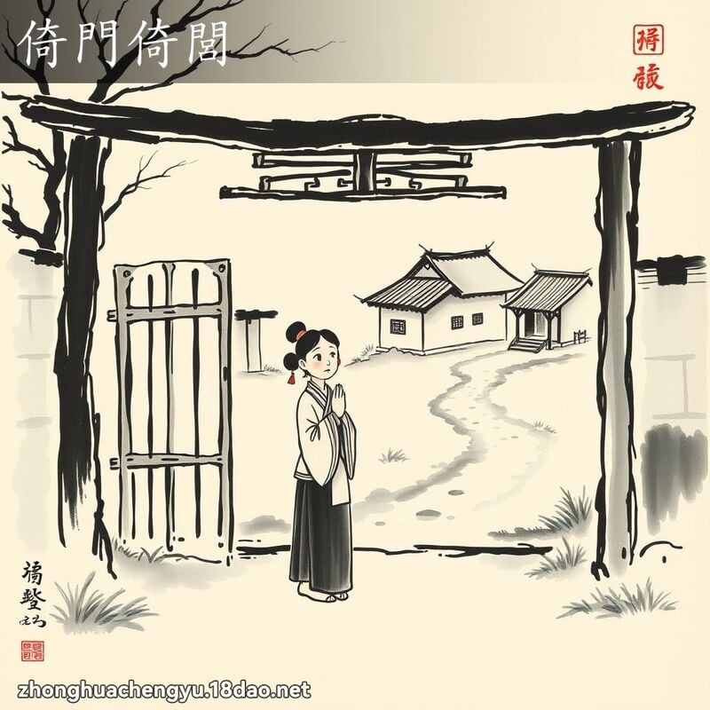倚门倚閭 - 中华成语配图