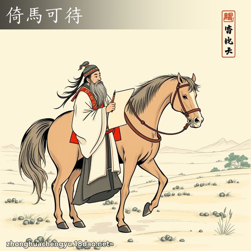 倚马可待 - 中华成语配图