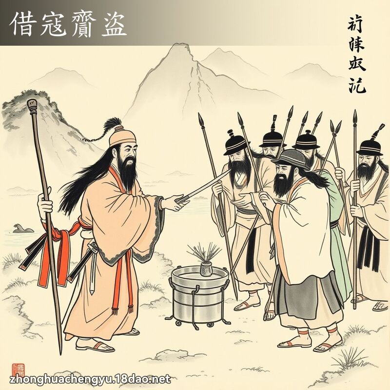 借寇齎盗 - 中华成语配图