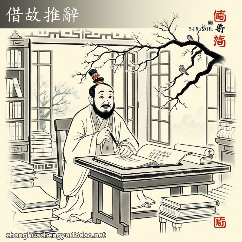 借故推辭 - 中華成語配圖