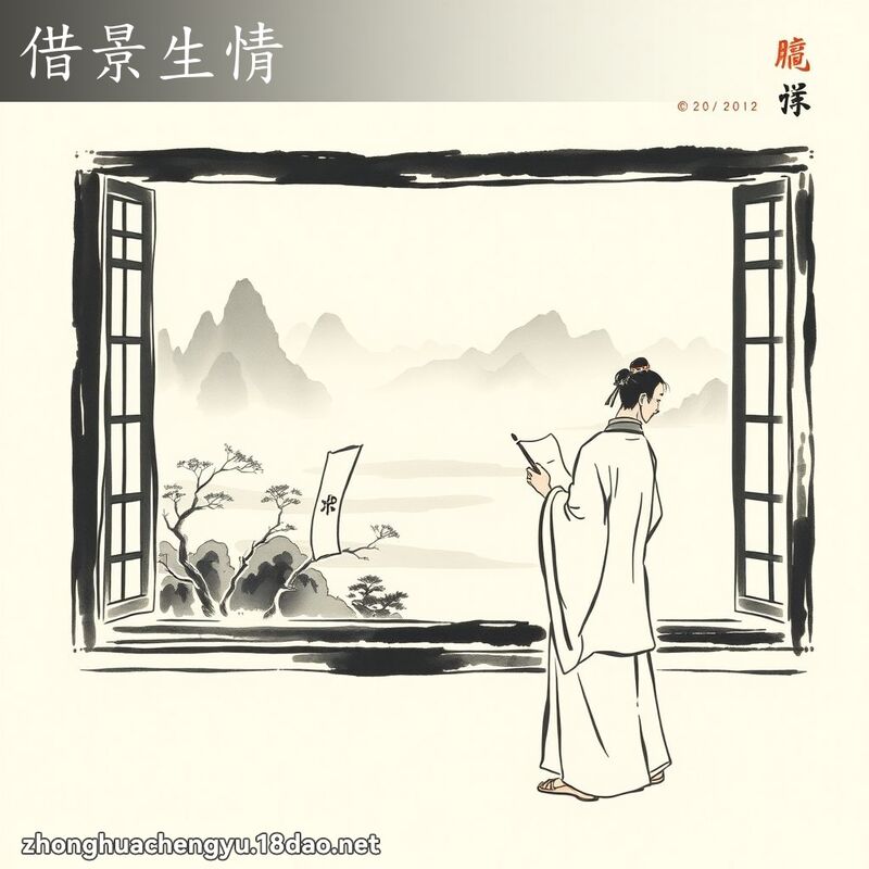 借景生情 - 中华成语配图