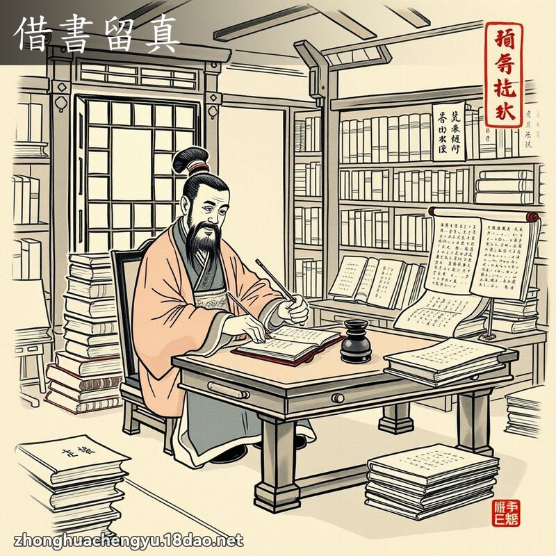 借书留真 - 中华成语配图