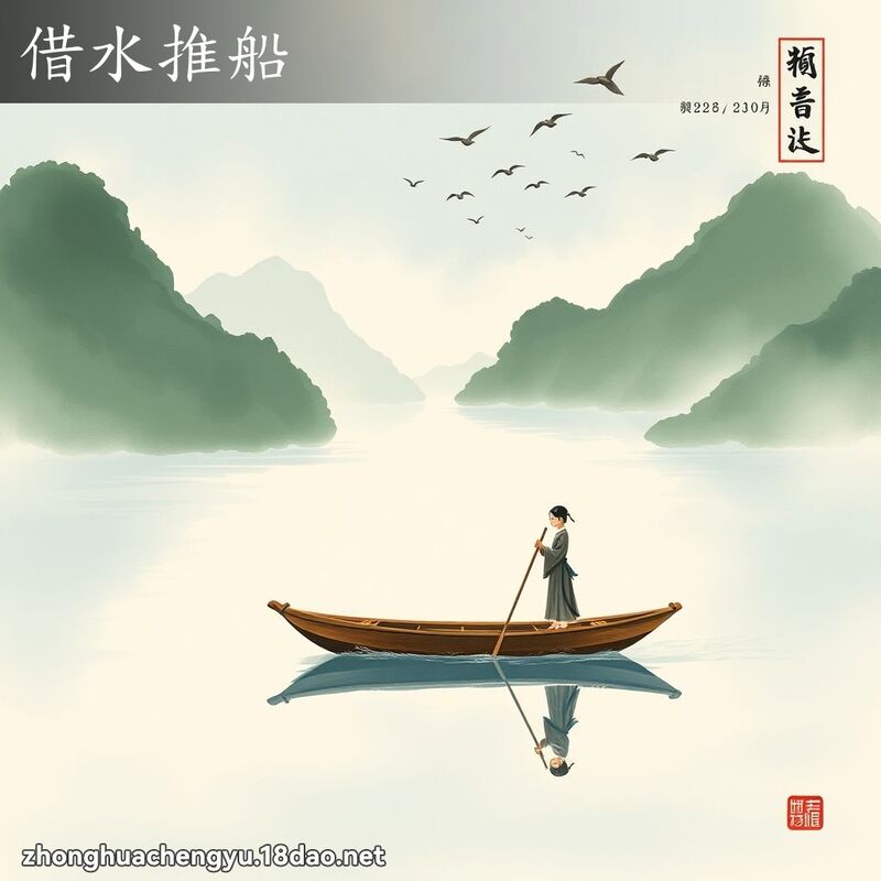 借水推船 - 中华成语配图