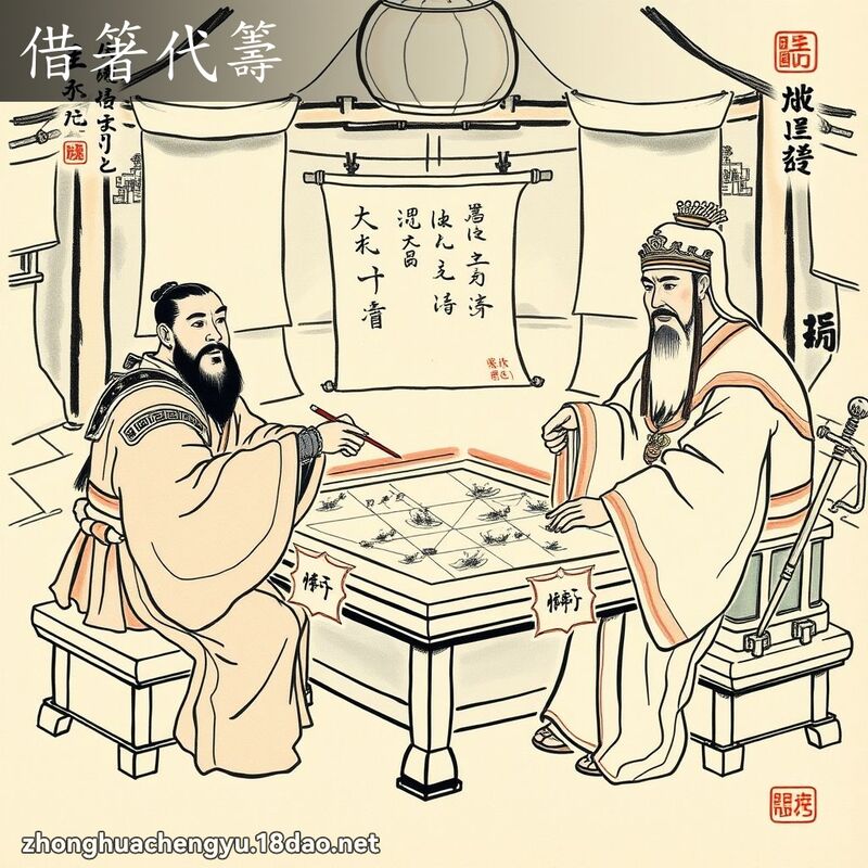 借箸代筹 - 中华成语配图