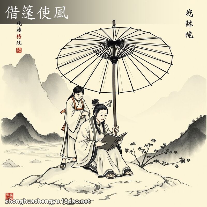 借篷使风 - 中华成语配图