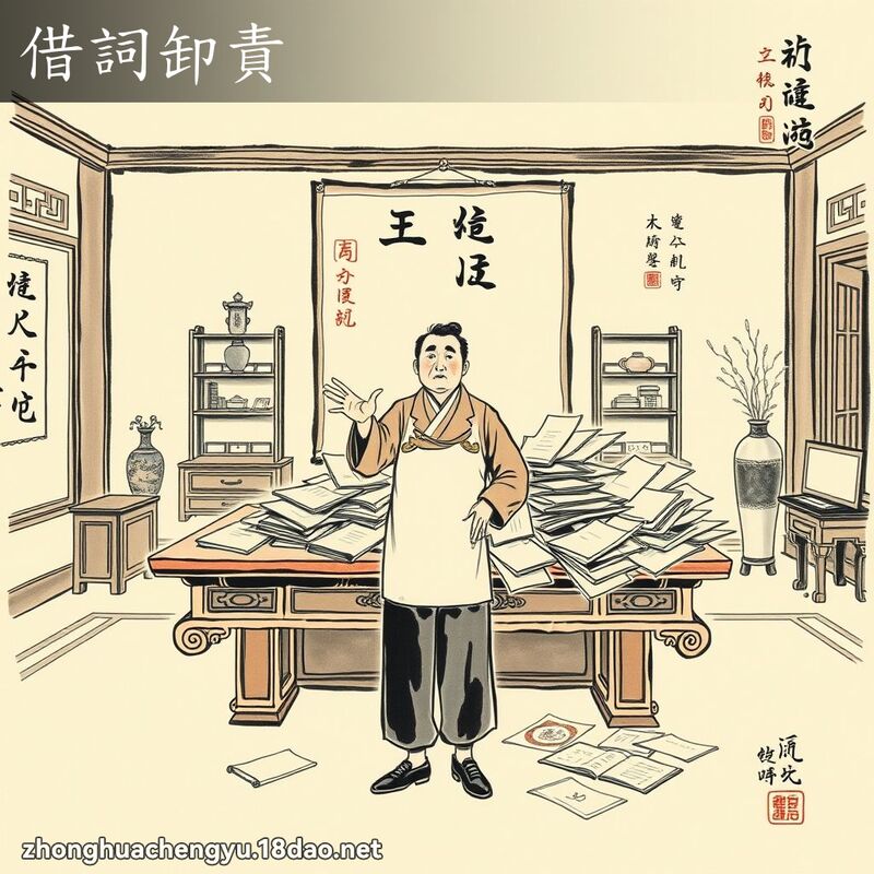 借詞卸責 - 中華成語配圖