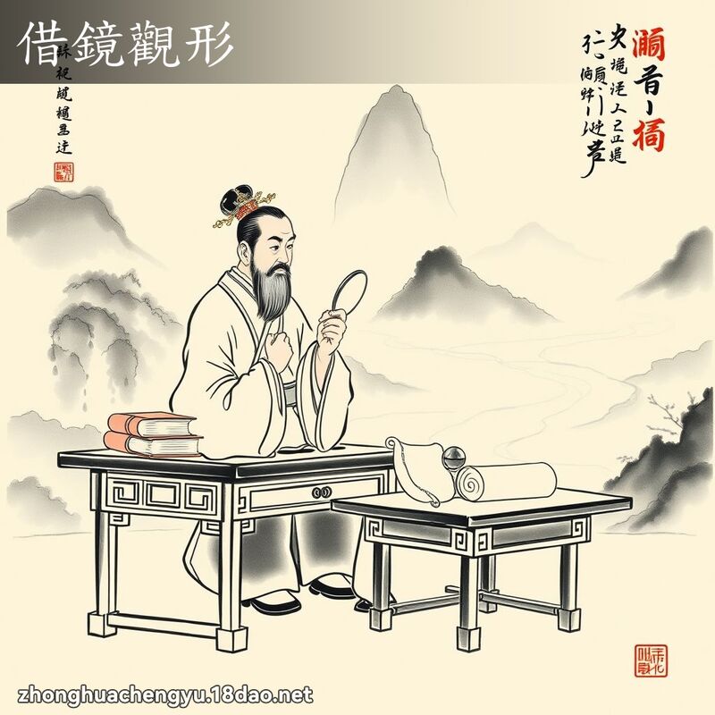 借鏡觀形 - 中華成語配圖