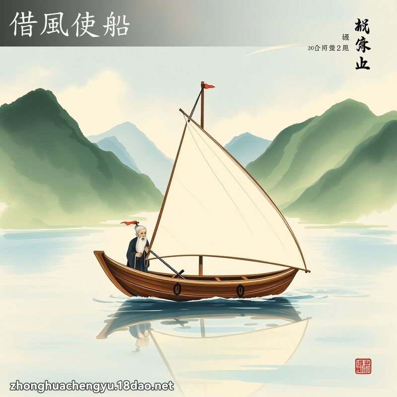 借風使船 - 中華成語配圖
