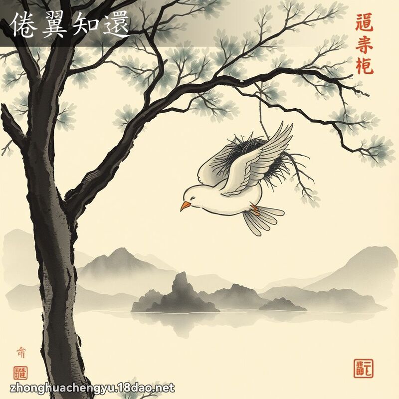 倦翼知还 - 中华成语配图