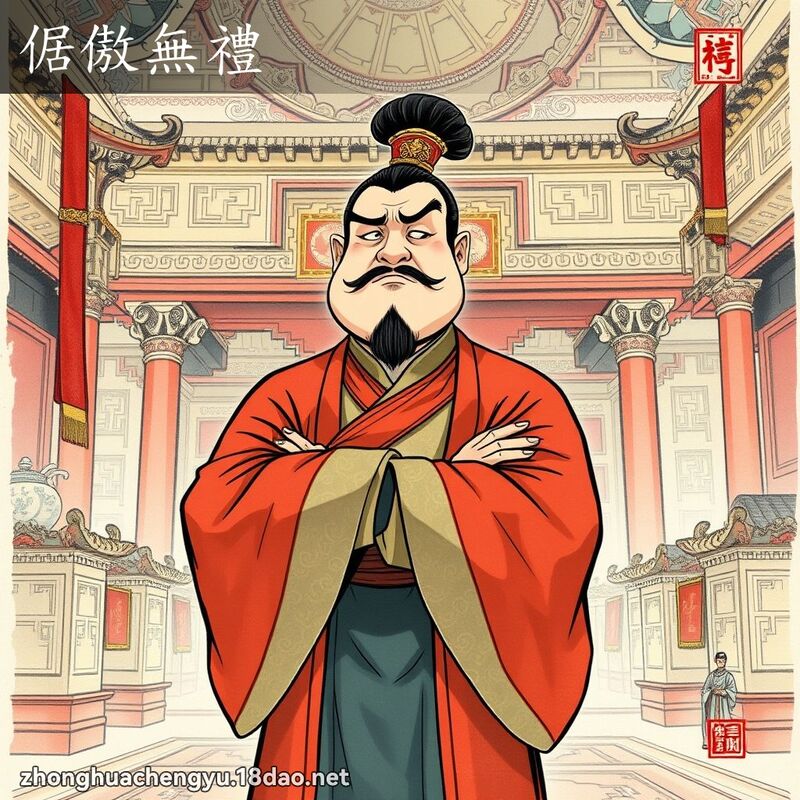 倨傲无礼 - 中华成语配图
