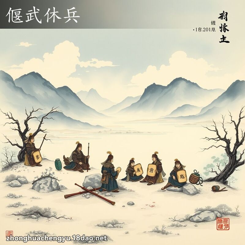 偃武休兵 - 中華成語配圖