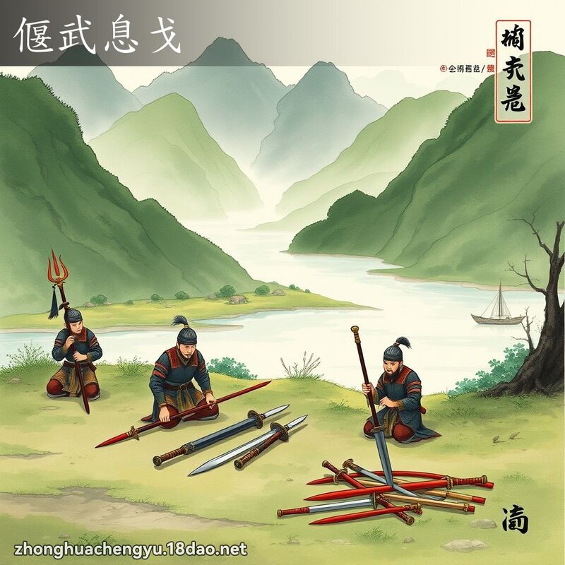 偃武息戈 - 中华成语配图