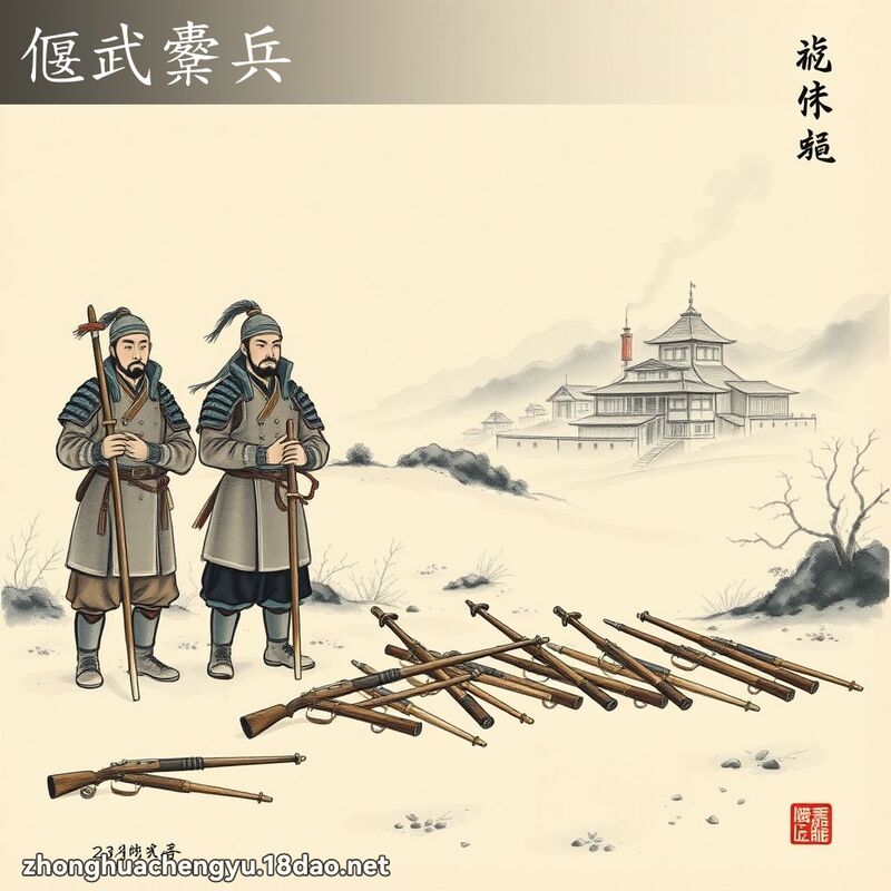 偃武櫜兵 - 中华成语配图