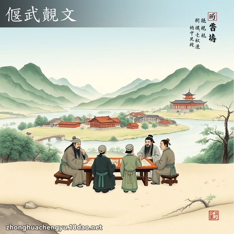 偃武覿文 - 中華成語配圖