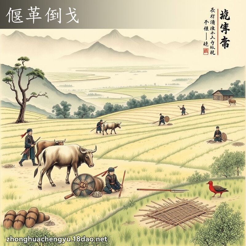 偃革倒戈 - 中华成语配图