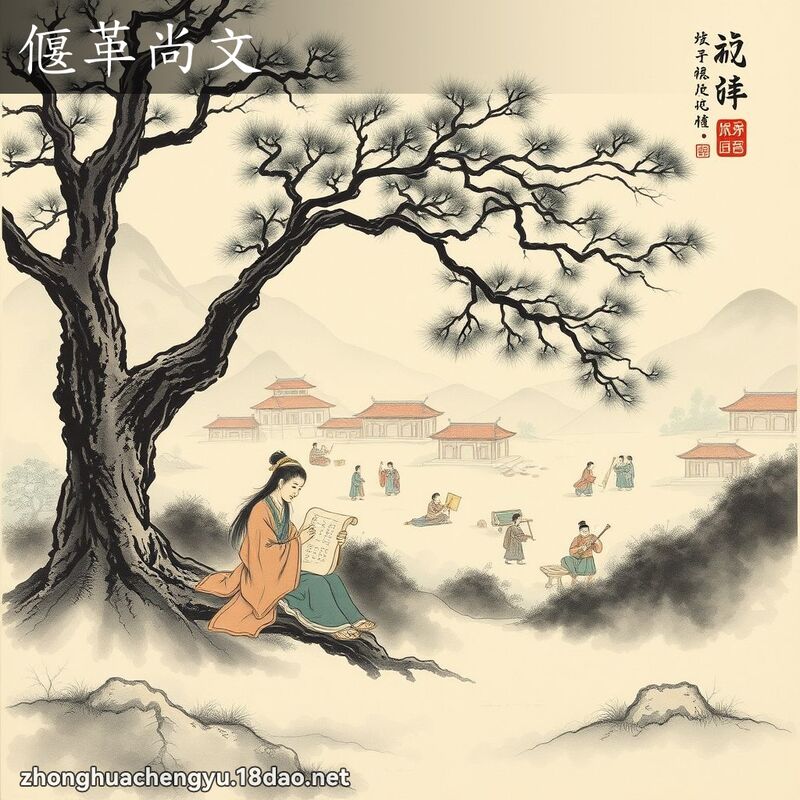 偃革尚文 - 中华成语配图
