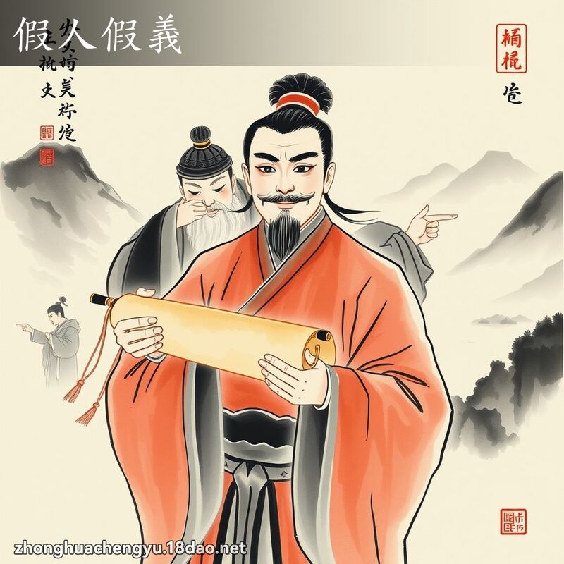 假人假义 - 中华成语配图