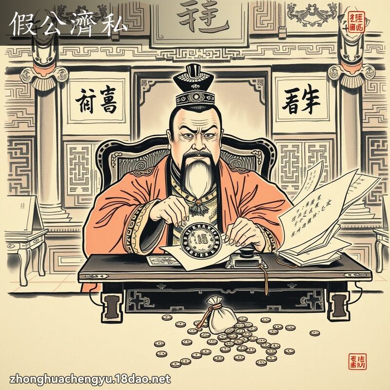 假公济私 配图