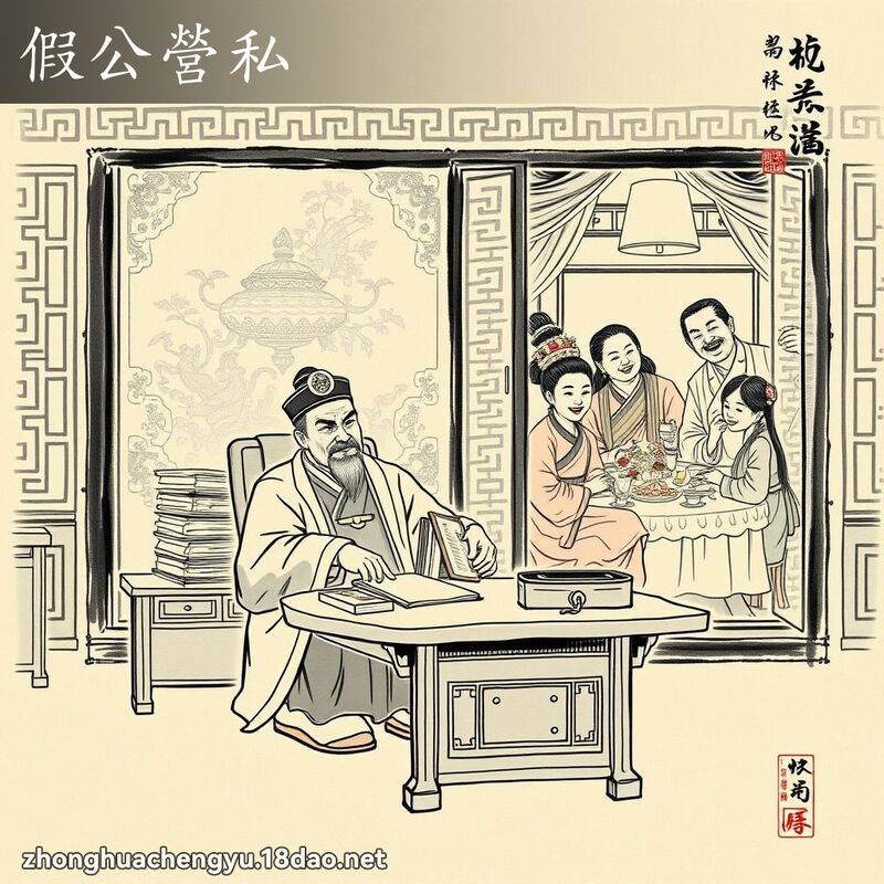 假公营私 - 中华成语配图