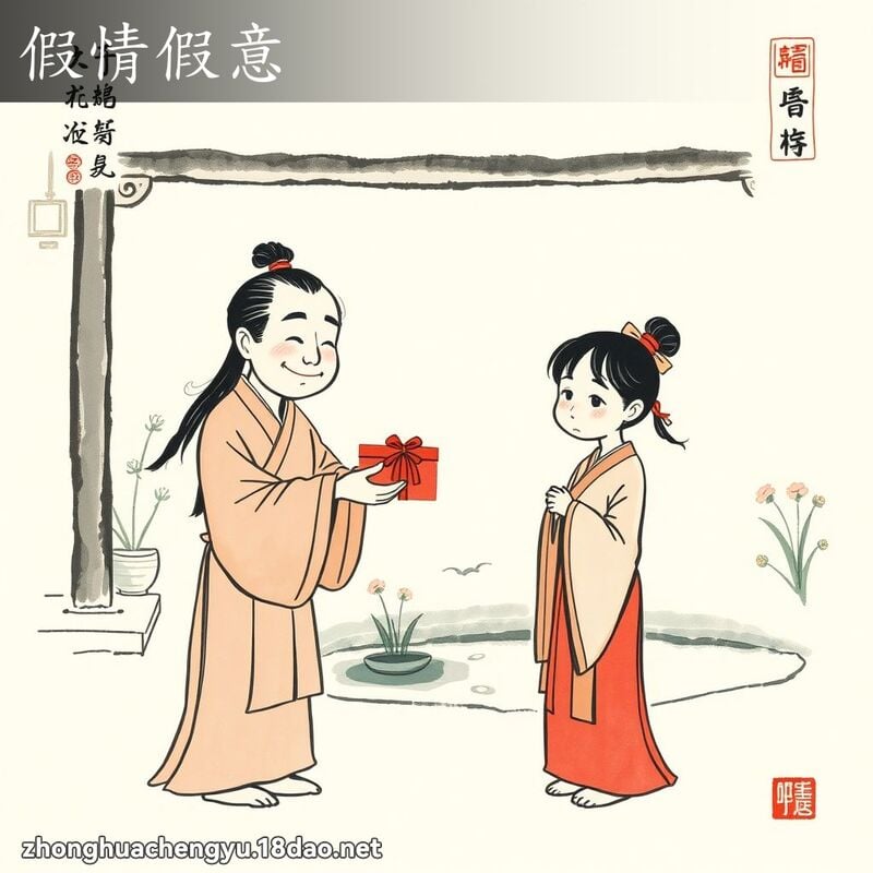 假情假意 - 中华成语配图