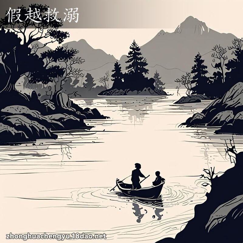 假越救溺 - 中華成語配圖