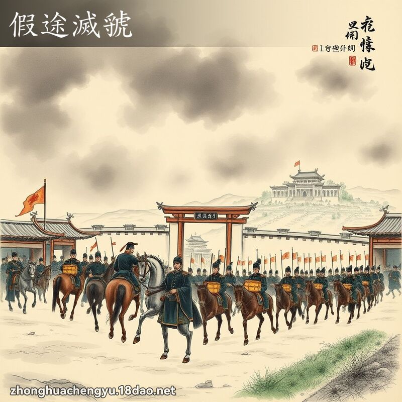 假途滅虢 - 中華成語配圖