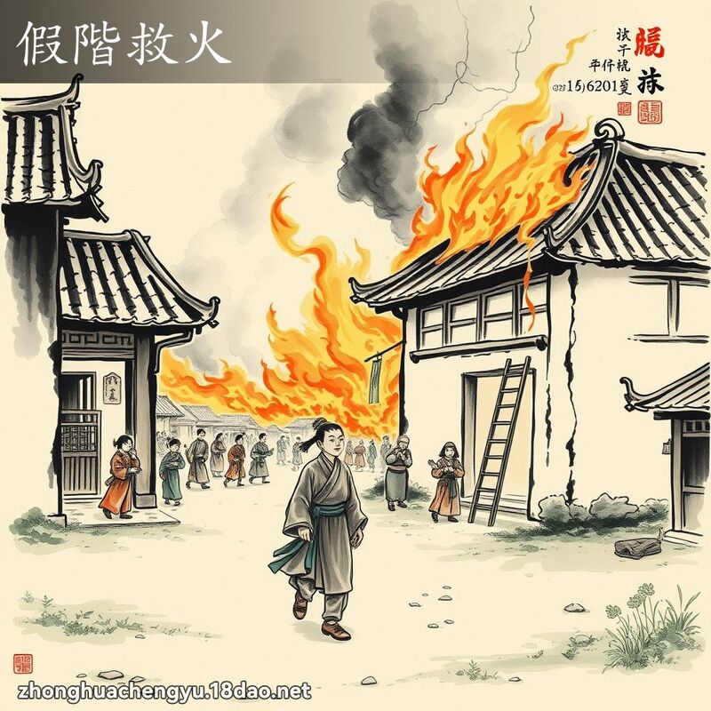 假階救火 - 中華成語配圖