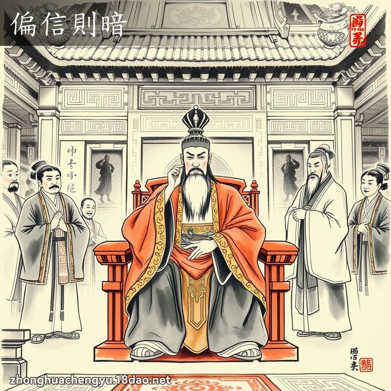 偏信则暗 - 中华成语配图