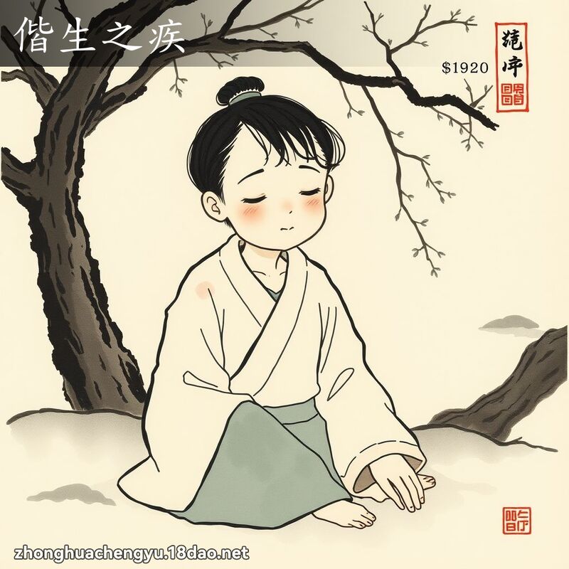 偕生之疾 - 中華成語配圖