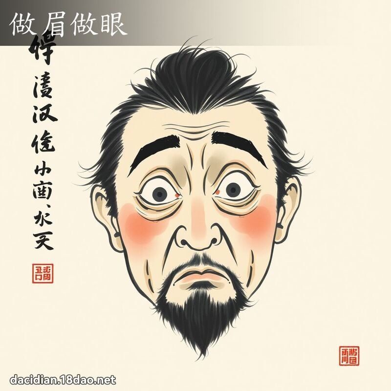 做眉做眼 配图