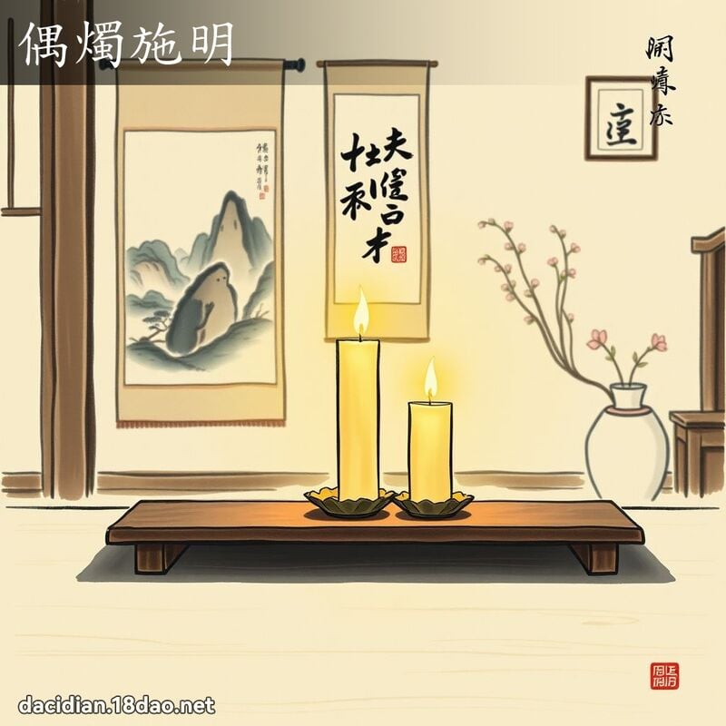 偶烛施明 配图