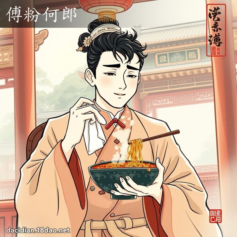 傅粉何郎 配图